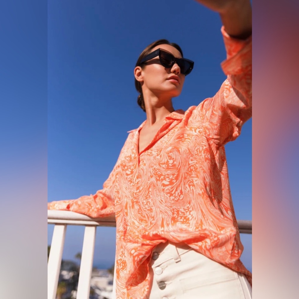 Catherinegee Soft Fliw Silk Blouse